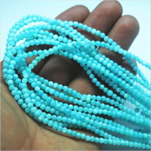 Wholesale 90pcs blue Shell beads round ball mother of pearl ball size 4mm blue shell pink shell beads jewelry findings