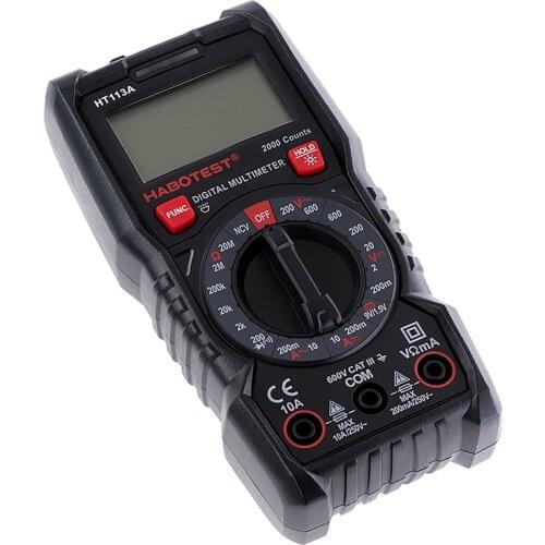 Digital Multimeter True RMS Multimeter Automotive Tester AC DC Voltage Current Capacitor Transistor Tester