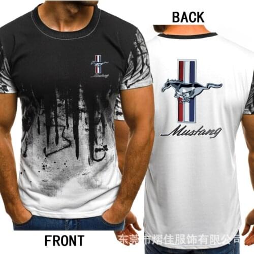 2020 MUSTANG race motorcycle modified T-shirt summer cotton short-sleeved akrapovic tshirt