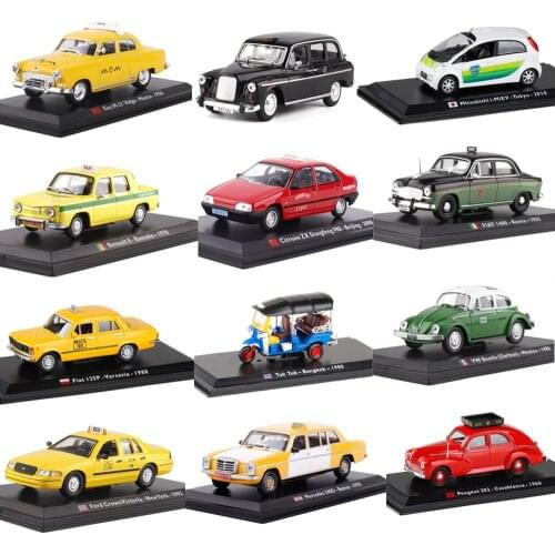 Exquisite original 1:43 taxi alloy model,16 country simulation die-cast metal car models,gift collection ornaments,free shipp