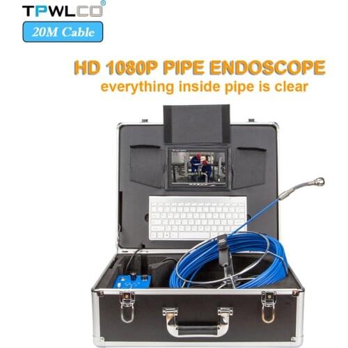 High Definition Inspection Camera For Pipe Drain Pipeline Cleaner Endoscope Industrial 7inch LCD 25mm 1080P