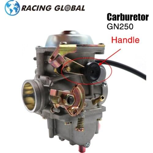 ALCON-Racing Handle Choke Carburetor With Adapter For Suzuki GN250 GN300 For Jianshe JS400 Tank 400 Hensim HS400 ATV Motorcycle