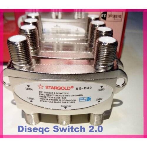 DiSEqC Switch SG-D40 4X1 Satellites FTA TV LNB Switch For Satellite Receiver