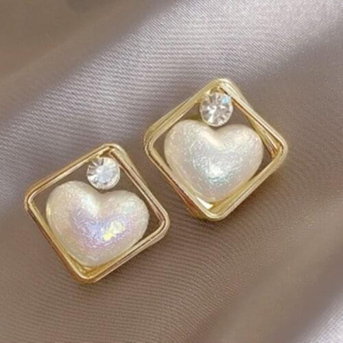 Korean Earings Fashion Jewelry Love Small Wear All-match Heart-shaped Stud Earrings Statement Earrings For Women Wholesale