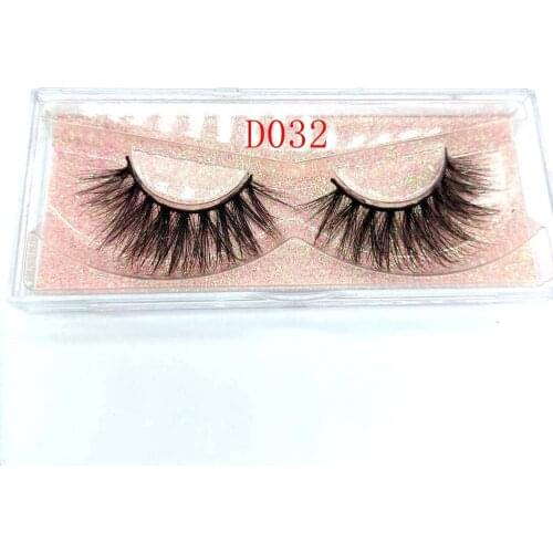 1 pair 3d 100% mink hair false eyelashes dramtic long fluffy wispies full strips lashes extension makeup tools handmade D032