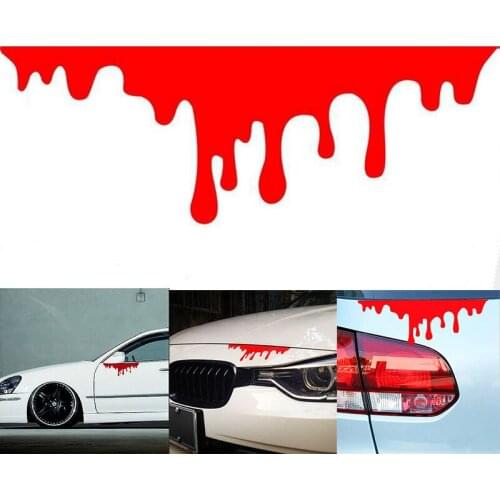 New 1Pc Design Blood Bleeding Car Stickers Reflective Car Decals Rear Front Headlight Sticker Door Window Car Body