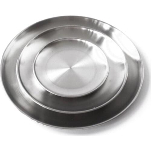 Dinner Plates Dessert Plate Kitchen Serving Dishes Salad Round Plate Cake Tray Western Steak Round Tray, 3PCS