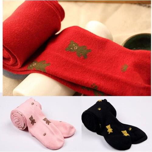 Christmas clothing baby girls tights wapiti cotton tights kids girls pantyhose warm winter childrens stockings 3-11Y