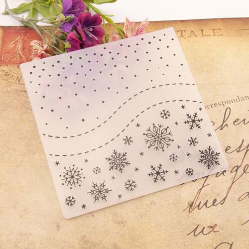 KLJUYP Christmas snowflake Plastic Embossing Folders for DIY Scrapbooking Paper Craft/Card Making Decoration Supplies EM120