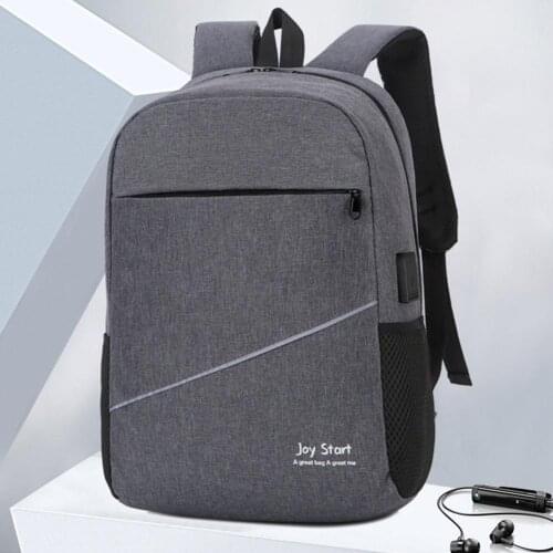Casual Oxford Backpack Men USB Charging Travel Casual Large Capacity Zipper Business Shoulder Bag Preppy Laptop Rucksack