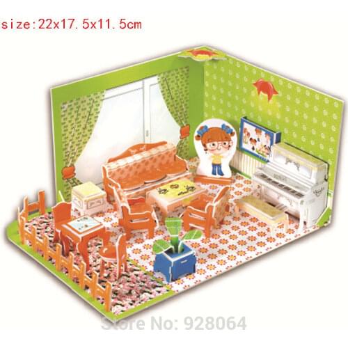 Yuanmbm building 3d paper puzzles jigsaw Toy Learning Alphabet Puzzle Game for Preschool Kids baby toys for children