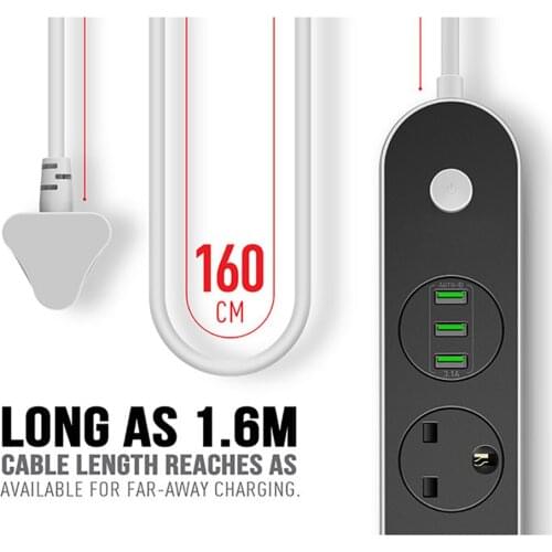 SK3661 Three USB Connection Socket Plastic Wiring Home Appliance Wiring 2500W