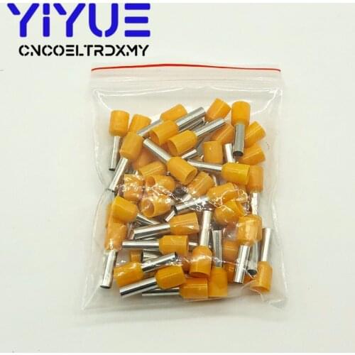 E4012 Tube insulating terminals 4.0MM2 100PCSPack Insulated Cable Wire Connector Insulating Crimp Terminal Connector E