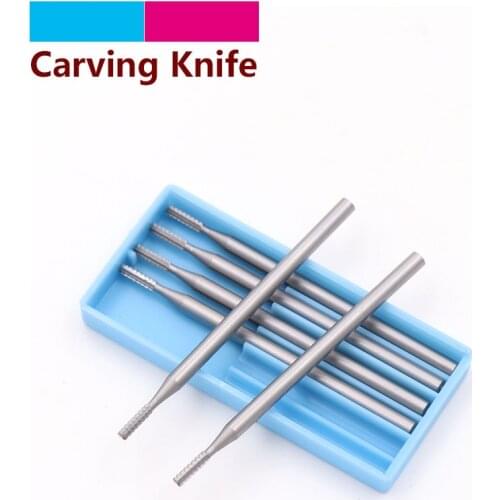 ZhiY 1/6pcs Tungsten Steel Engraving Knife End Mill Woodworking Router Bit Wood Milling Cutter For Carvings Olive Kernel Amber