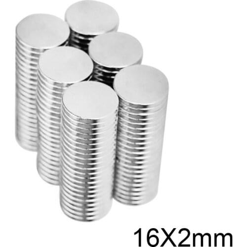 10/20/50/100/150pcs 16x2 mm Powerful Magnets 16mmx2mm Neodymium Magnet 16x2mm Fridge Permanent NdFeB Strong Magnetic 16*2 mm