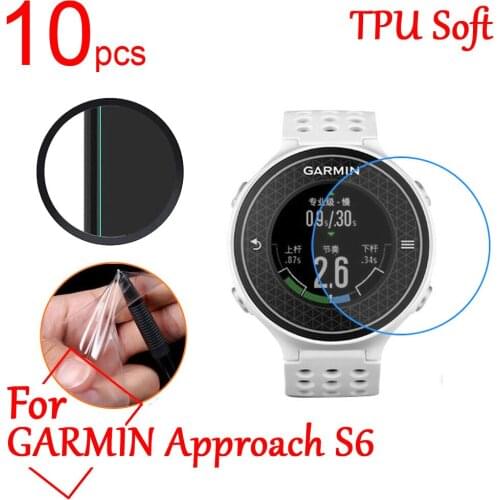10pcs Ultra Clear TPU Soft LCD Full Screen Protectors cover For Garmin Fehix Chronos Approach S6 Smart Watch GPS Protective Film
