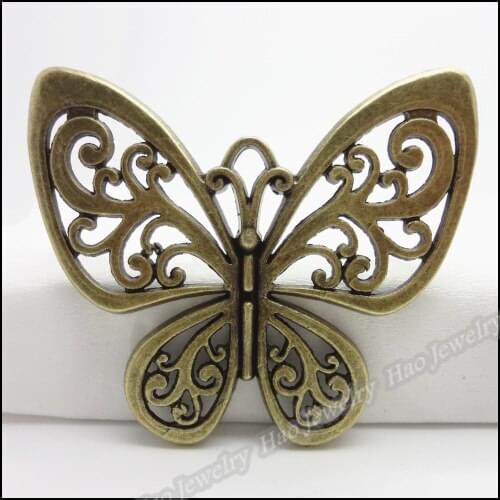 10pcs Vintage Charms Butterfly Pendant Antique bronze Fit Bracelets Necklace DIY Metal Jewelry Making