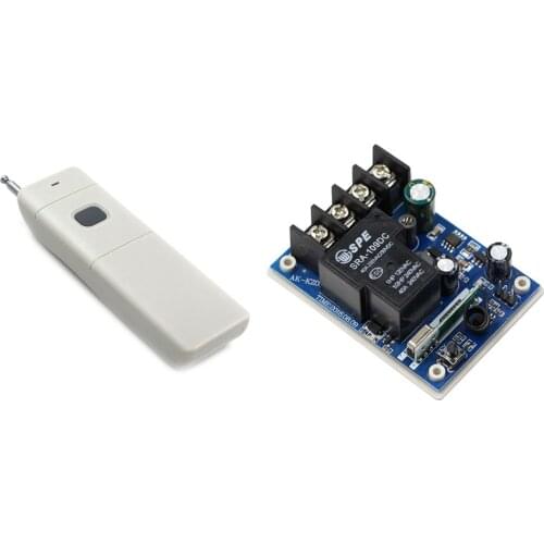 DC 12-48V 1CH Wireless Relay Remote Control Switch Radio Light Switch Remote Home Power Switch Receiver Transmitter 315/433Mhz