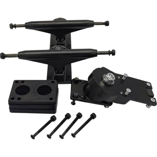 6.25Inch S7 Surf Skate Trucks Aluminium Alloy Land Surfskate Truck Parts Rotatable Spring Bracket PU Risers Screw Nuts Full set