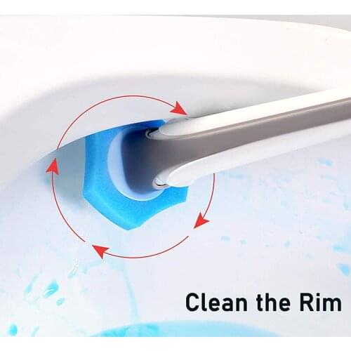 8pcs/set Refill Brush Heads Cleaning Toilet Brush Head Replacement for Bathroom Cleaning Toilet Brush Head Bathroom Tool