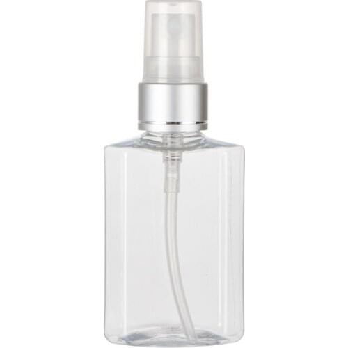 80ML X 30 Transparent Empty Plastic Bottles With Silver Spray Pump Capacity PET Perfume Atomizer Container Cosmetic Bottle