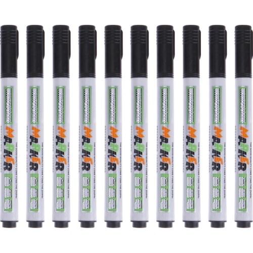 ALLOYSEED 10Pcs Quick-Drying Erasable Whiteboard Pen White Board Marker Pen for Kids Drawing Stationery School Office Supplies