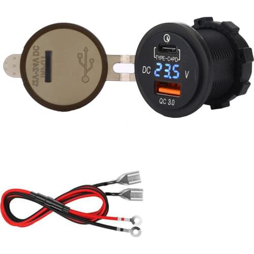 Fast USB PD Type C PD Car Charger with USB Power Delivery 2.0 & Quick Charge 3.0 QC3.0 QC 3.0 for Car Boat Marine Rv Mobile