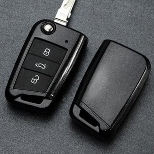 Abs Key Cover Case Shell Holder For Volkswagen Vw Golf 7 Mk7 Key Rings For Skoda Octavia A7 Key Portect Case Cover