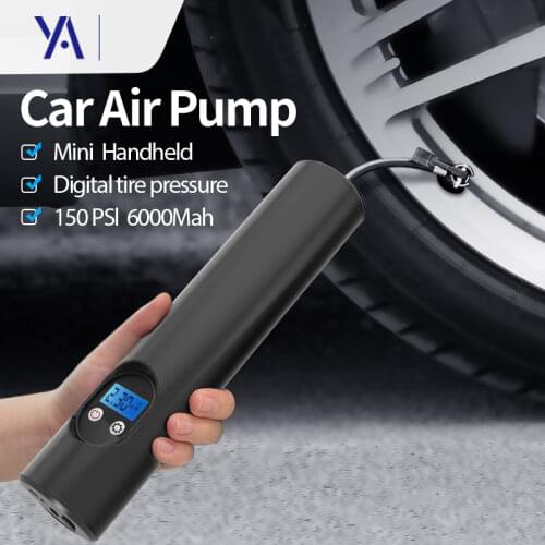 Dropshipping E-ACE 150PSI Car Tyre Inflator Portable Air Compressor LED Lighting Car Electric Inflatable Pump For Bicycle