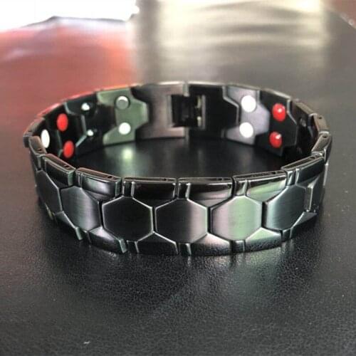 Mens Health Energy 4 IN 1 Bracelet Magnetic Titanium Bio Energy Bracelet For Men Arthritis Twisted Healthy Magnetic Bracelet
