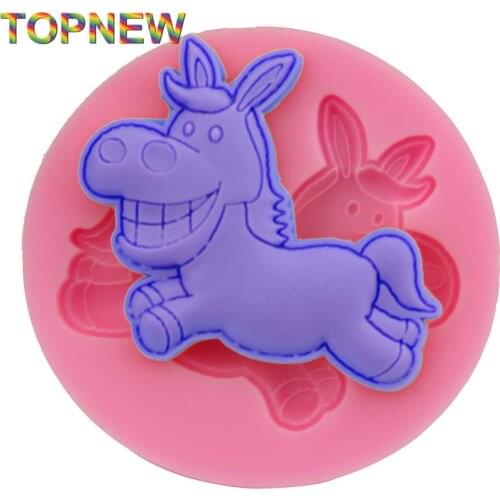 Donkey shape Chocolate Candy Jello 3D silicone Mold Mould cake tools Bakeware Pastry bar Soap Mold 2229