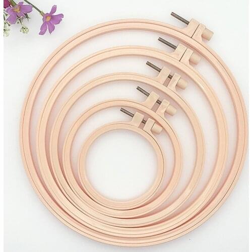 1PC 7-24CM 6Size Bamboo Frame Embroidery Hoop Ring DIY Needlecraft Cross Stitch Machine Round Loop Hand Household Sewing Tools