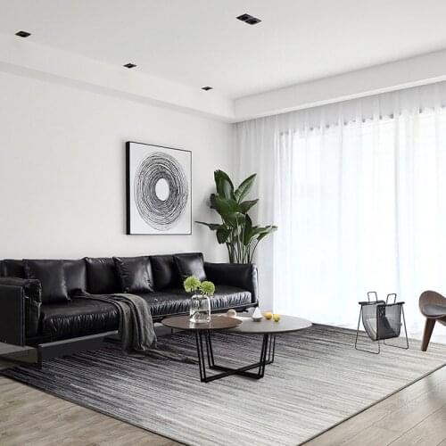 ALITEXTILEBTOC Plus Size Carpet For Home 100% Acrylic Grey-Black Gradient Style Non-slip Parlor Bedroom Soft Carpet