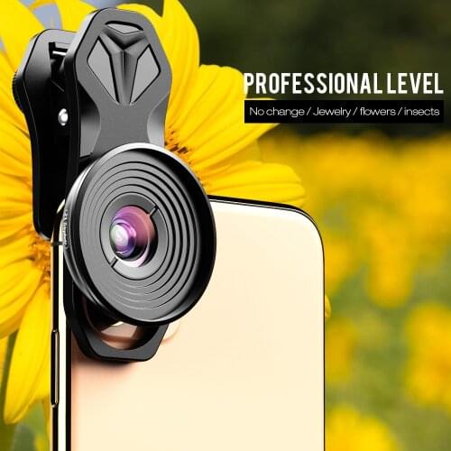 APEXEL HD 10X Super Macro Lens Phone Camera Mobile Macro Lens For iPhone x xs max Samsung s9 s10 Xiaomi Redmi all smartphones