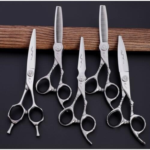 6.0 Top Professional Hair Scissors Set Cutting Barber Salon Haircut Thinning Shear Hairdressing Hair Tools Hair Cutting Scissors