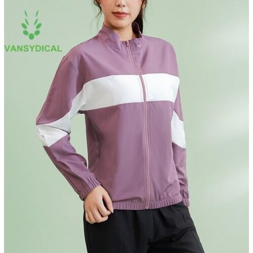 New Fitness Sports Running Jacket Women Letter Gym Yoga Outerwear Zipper Autumn Winter Workout Training Windproof Sportswear Top