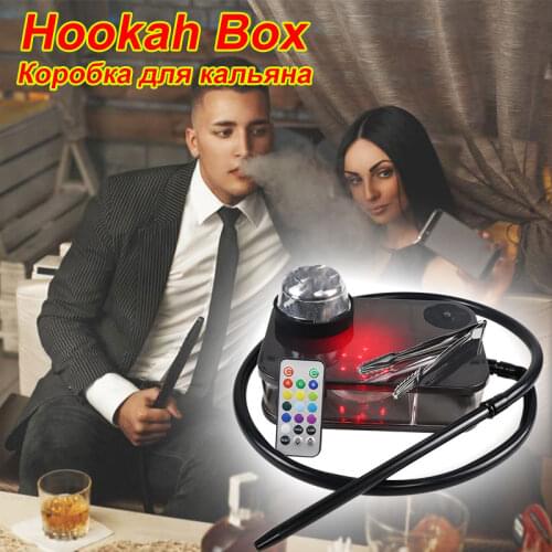 Portable Smoking Кальян Box With LED Light Shisha Nargile Cachimba Water Pipe Chicha Kit Accessories For Smoking кальян Shisha