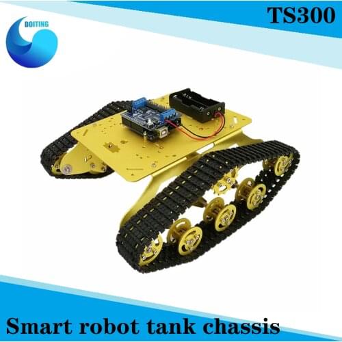 TS300 Shock Absorber Tank Chassis with ESPduino Deveopment Board+ Motor Drive Shield Board compatible with Arduino