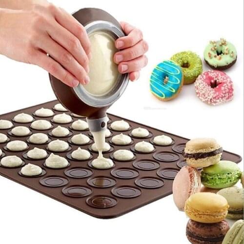 48 Cavities Baking Mat Silicone Macaroon Tray Non Stick Mould Sheet Mat