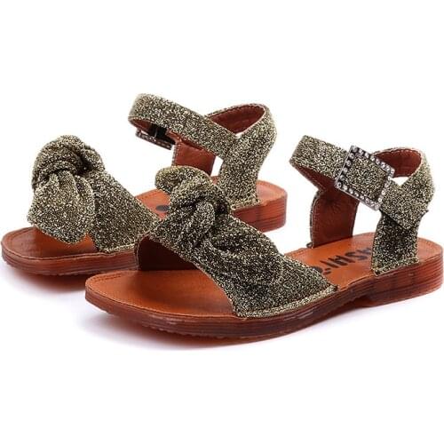 Skoex 2020 New Girls Fashion Princess Sandals Children Flat Open Toe Summer Sandal Little Girl Soft Breathable Casual Flat Shoes