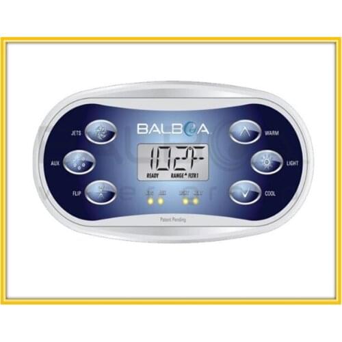 Spa Topside Panel Balboa Revolution TP600 Jets, Aux, Flip, Warm, Light, Cool (55673-05)