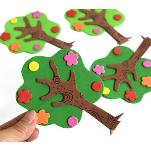 T-N Handmade Decorative DIY Toy Photo Frame EVA Foam Wall Stickers Round Square Star Heart Leaf Grass Cartoon Photo Wall for Kid