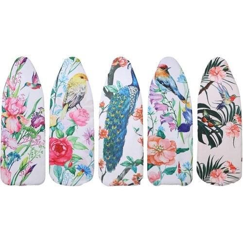 Heat Insulation Ironing Board Cover Spring Bird Series Digital Printing Ironing Blanket Pad For Home Cleaning Tools 140x50cm