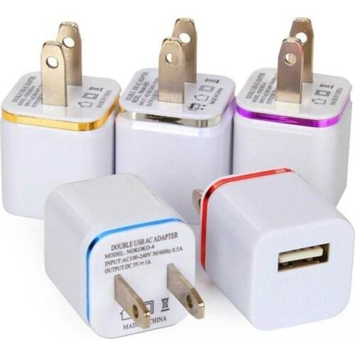 Wholesale 5V 1A Universal USB Charger Travel Wall Charger Adapter Portable US Plug Phone Tablet Charger for iPhone iPad 50PCS