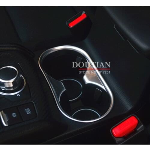 High Quality ABS Water Cup Holder Frame Decoration Cover Trim For MAZDA CX-5 CX5 2018 2017 Car Accessories Styling