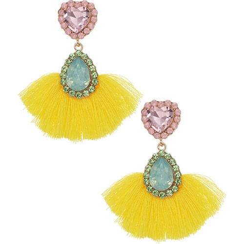 ZHINI New Bohemia Vintage Tassel Earrings for Women Enthic Handmade Resin Big Drop Earrings Jewelry Party Gift 2020 brincos