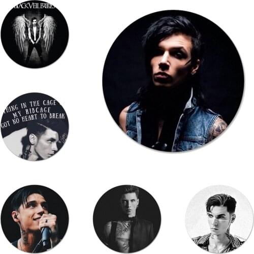 58mm Andy Biersack Veil Brides BVB Icons Pins Badge Decoration Brooches Metal Badges For Backpack Decoration