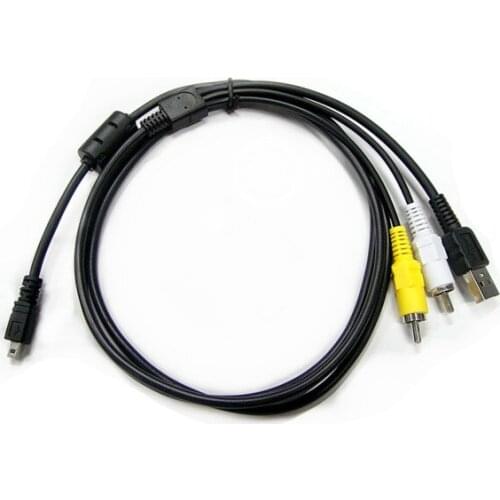 1.5m 5ft 8 Pin USB AV Digital Camera data Cable for Nikon cameras Coolpix S210 100pcs/lot