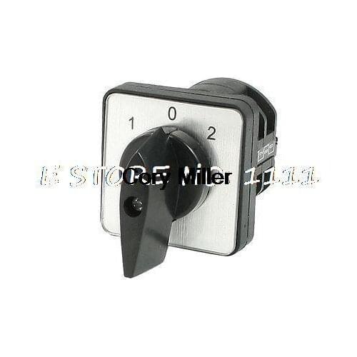 380VAC 10A 8-Terminal 3-Position ON/OFF/ON Latching Rotary Cam Changeover Switch