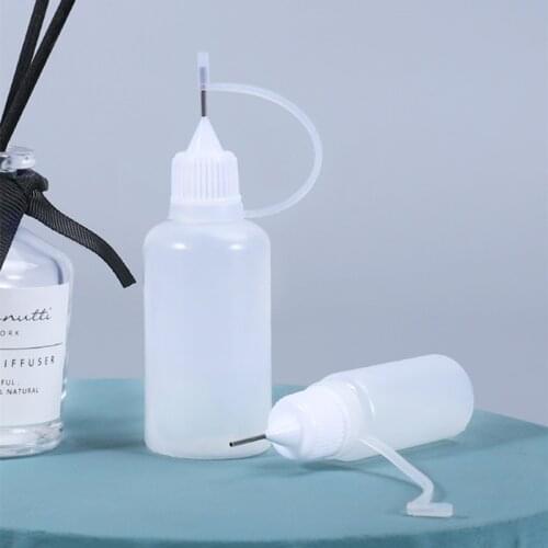 50Pcs Needle Tip Bottle 10ml 30ML Translucent Applicator Bottles Soft storage container for Glue Painting thicken